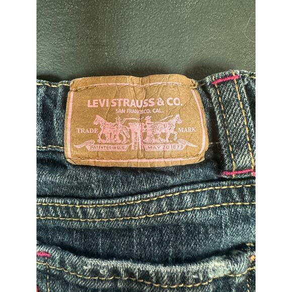 Levis Girls Denim Jeans Pink Sequence Detail 6X - Picture 5 of 7
